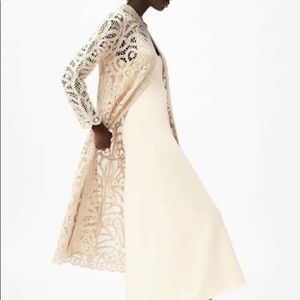 Limited Edition Zara Embroidered Crochet Lace Coat